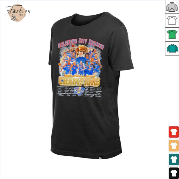 Oklahoma City Thunder NBA Final Champions 2025 signatures shirt
