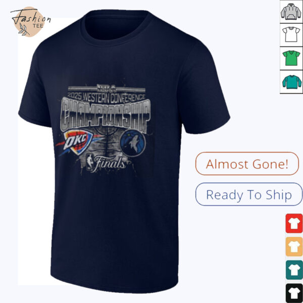 Oklahoma City Thunder Vs Minnesota Timberwolves Matchup NBA 2025 Western Conference Finals Black Unisex T Shirt