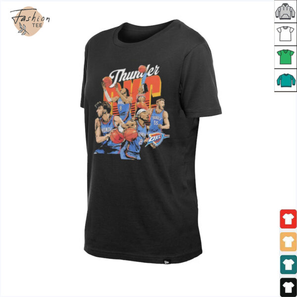 Oklahoma City Thunder basketball starting 5 players team stars caricature shirt