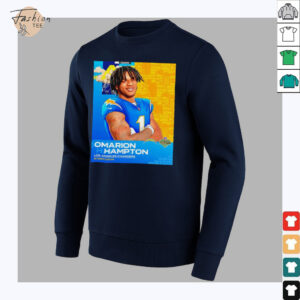 Omarion Hampton Los Angeles Chargers 2025 NFL Draft art shirt1