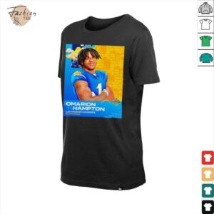 Omarion Hampton Los Angeles Chargers 2025 NFL Draft art shirt2