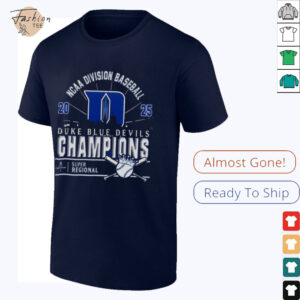 Original Duke Blue Devils Ncaa Division Baseball 2025 Champions Regional Skyline T Shirt2 1
