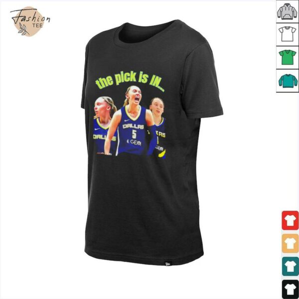 Paige Bueckers Dallas Wings the pick is in shirt