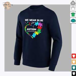 Peace love autism in april we wear blue for autism...