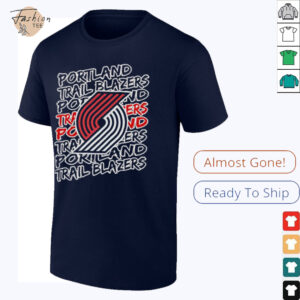 Portland Trail Blazers NBA logo repeat shirt3
