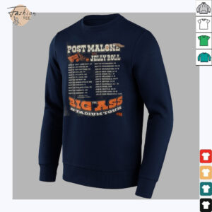 Post Malone Tour Big Ass Stadium Jelly Roll 2025 Country Music Shirt0
