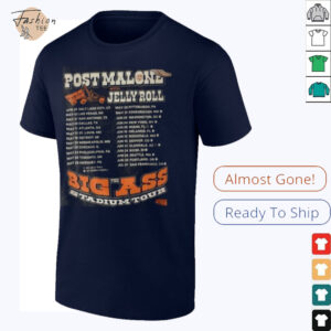 Post Malone Tour Big Ass Stadium Jelly Roll 2025 Country Music Shirt3