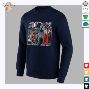 Post Malone Tour Big Ass Stadium Jelly Roll Football Retro 90s Vintage Shirt0