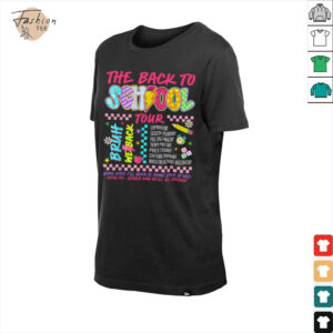 Retro Lightning Bolt ABCD Back To School Tour Teacher Funny Shirt
