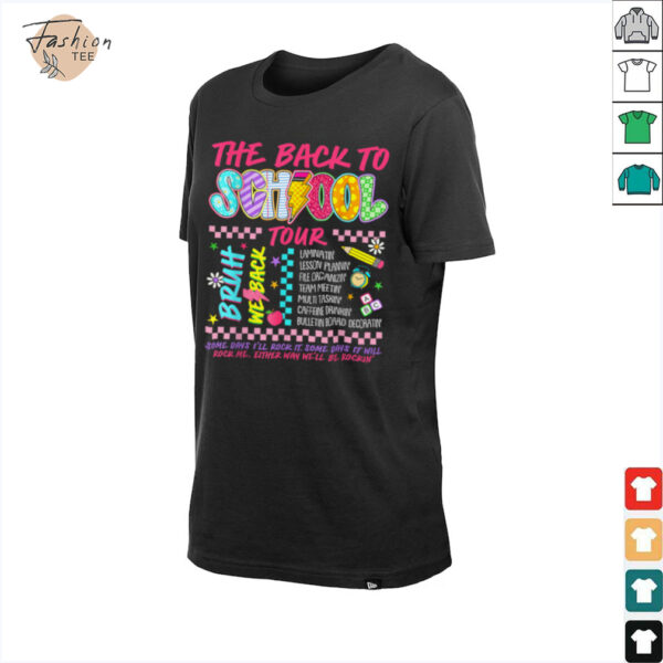 Retro Lightning Bolt ABCD Back To School Tour Teacher Funny Shirt