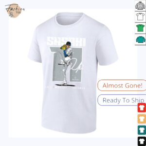 Roki Sasaki Los Angeles D MLB Baseball Players MLBROS201M Raglan Shirt