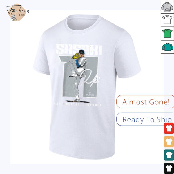 Roki Sasaki  Los Angeles D MLB Baseball Players MLBROS201M Raglan Shirt