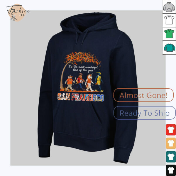 San Francisco Sports Teams Mascot Abbey Road It’s The Most Wonderful Time Of The Year Shirt