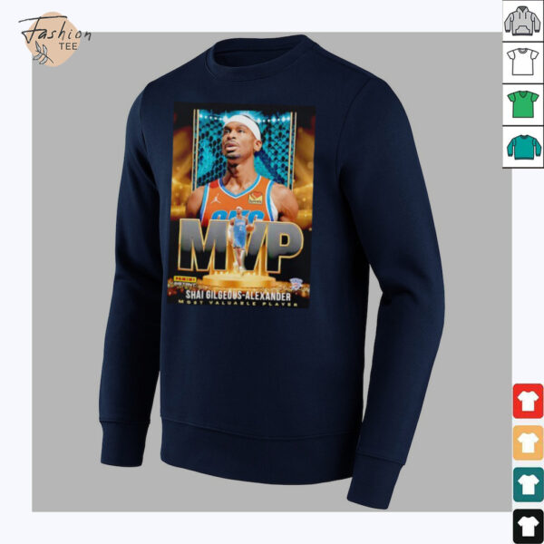 Shai Gilgeous Alexander 2025 MVP Oklahoma City Thunder basketball shirt