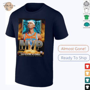 Shai Gilgeous Alexander 2025 MVP Oklahoma City Thunder basketball shirt