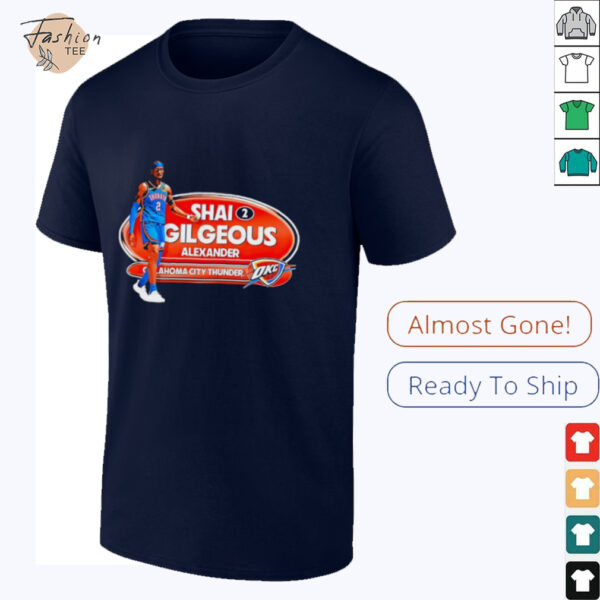 Shai Gilgeous Alexander OKC Thunder Basketball Playoffs 2025 shirt