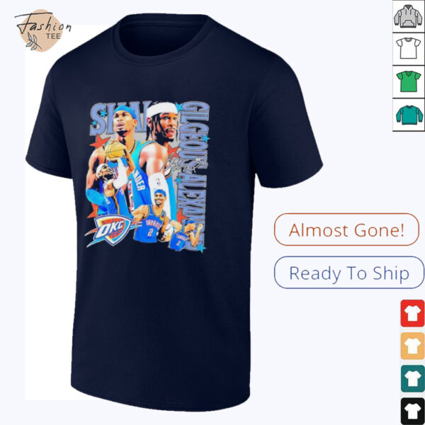 Shai Gilgeous Alexander Oklahoma City Thunder player collage shirt
