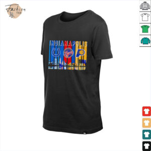 Skyline Indianapolis sports Colts Fever and Pacers logo shirt