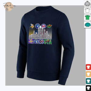 Skyline Minnesota sports team players name shirt