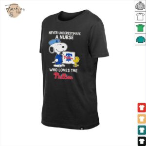 Snoopy and Woodstock never underestimate a nurse who loves the Phillies shirt3