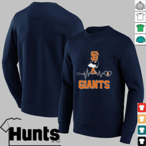 Snoopy heartbeat San Francisco Giants shirt