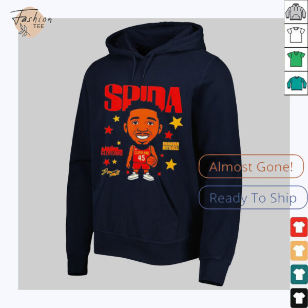 Spida Donovan Mitchell Cleveland Cavaliers signature caricature shirt