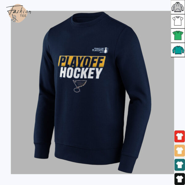 St. Louis Blues Blue 2025 Stanley Cup Playoffs Breakout V Neck T Shirt