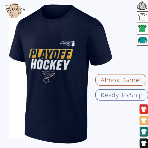 St. Louis Blues Blue 2025 Stanley Cup Playoffs Breakout V Neck T Shirt