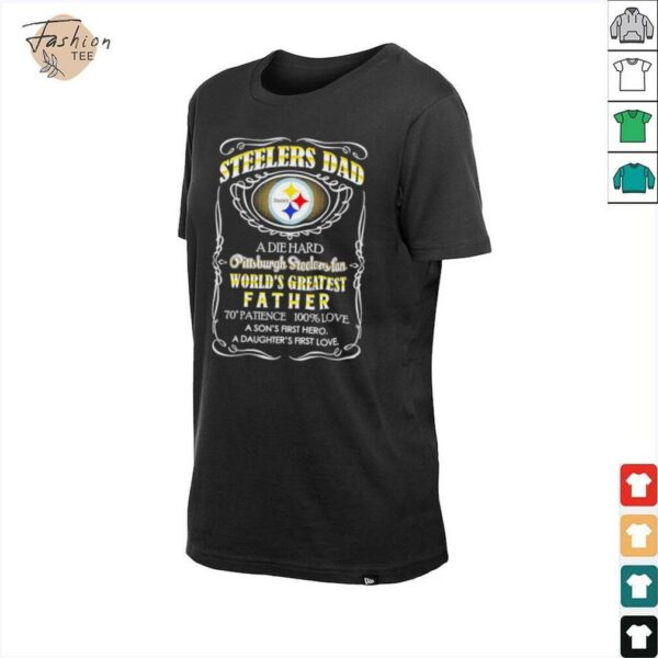 Steelers Dad a die hard Pittsburgh Steelers fan World’s Greatest Father Day shirt