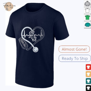 Stethoscope heartbeat Chicago White Sox shirt