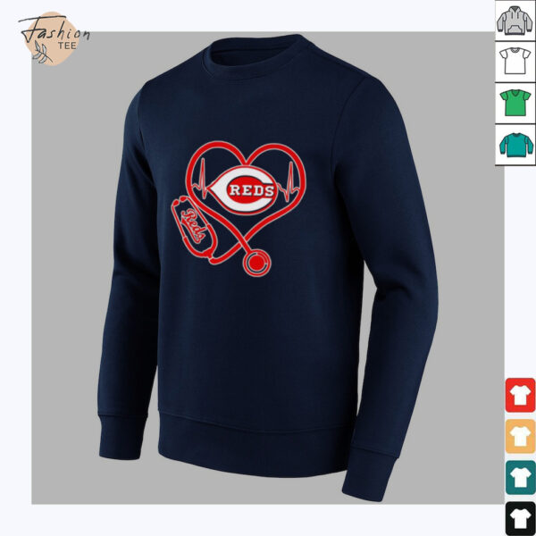 Stethoscope heartbeat Cincinnati Reds Pride shirt