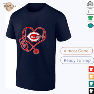 Stethoscope heartbeat Cincinnati Reds Pride shirt3