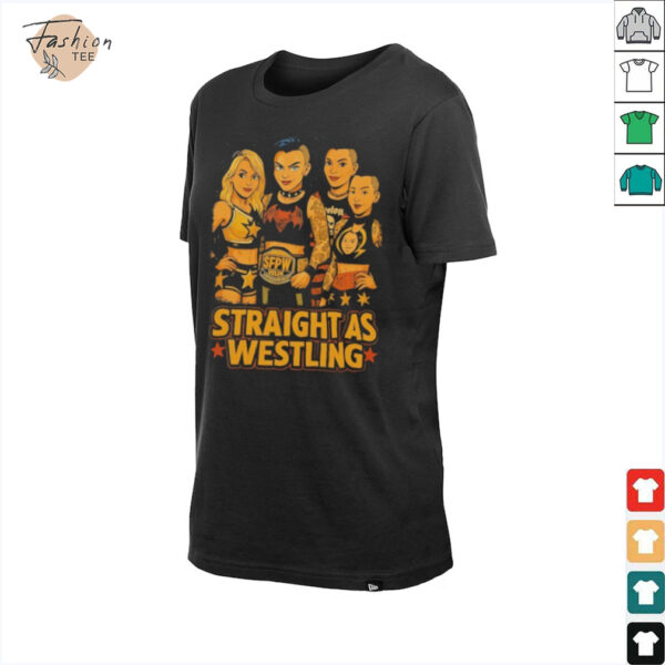 Straight as Wrestling WWE caricature shirt