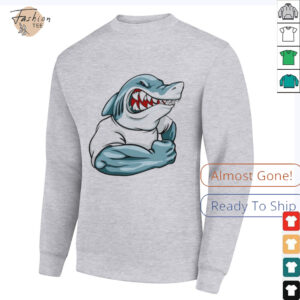 Strong shark gym shirt2