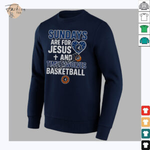 Sundays Are For Jesus And Timberwolves Basketball Graphic Shirt 31 11zon3