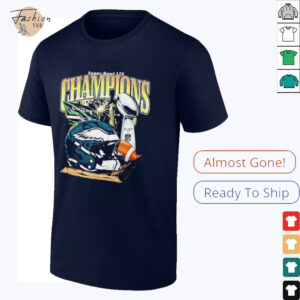 Super Bowl LIX Champions Philadelphia Eagles helmet trophy shirt
