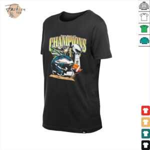 Super Bowl LIX Champions Philadelphia Eagles helmet trophy shirt