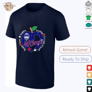 Teach love inspire teaching is a work of heart UConn Huskies shirt3