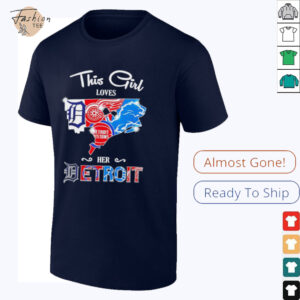 This girl loves her Detroit map shirt