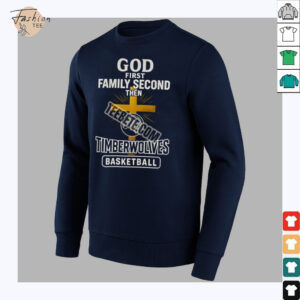 Timberwolves God First Family Second Football Shirt 32 11zon3
