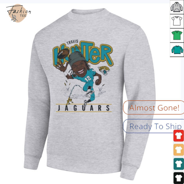 Travis Hunter Jacksonville Jaguars Homage 2025 NFL Draft Caricature Player Graphic Tri Blend T Shirt