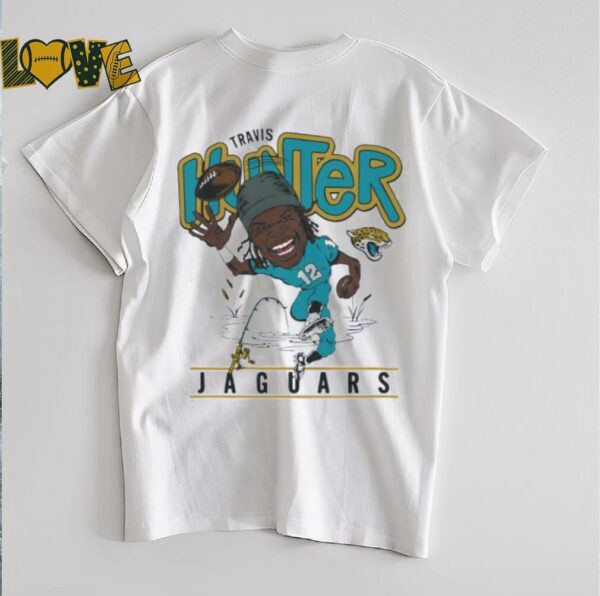 Travis Hunter Jacksonville Jaguars Homage 2025 NFL Draft Caricature Player Graphic Tri Blend T Shirt