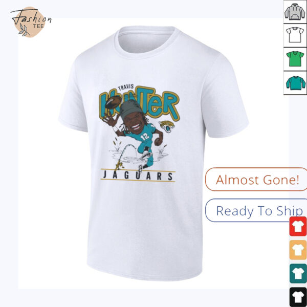 Travis Hunter Jacksonville Jaguars Homage 2025 NFL Draft Caricature Player Graphic Tri Blend T Shirt