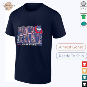 UConn Huskies 2025 NCAA Women’s Basketball National Champions Travel shirt