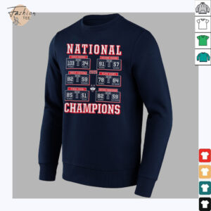 UConn Huskies Navy 2025 NCAA Women’s Basketball National Champions Schedule...