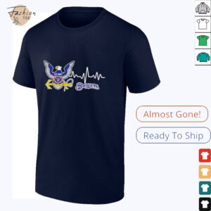 US Navy Milwaukee Brewers heartbeat shirt