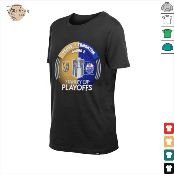 Vegas Golden Knights vs. Edmonton Oilers Inglasco 2025 Stanley Cup Playoffs Second Round Dueling Match Up Hockey shirt