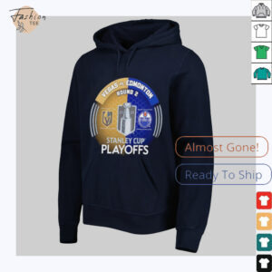 Vegas Golden Knights vs. Edmonton Oilers Inglasco 2025 Stanley Cup Playoffs Second Round Dueling Match Up Hockey shirt3