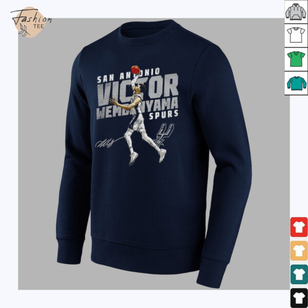 Victor Wembanyama San Antonio Spurs basketball player slant signature shirt