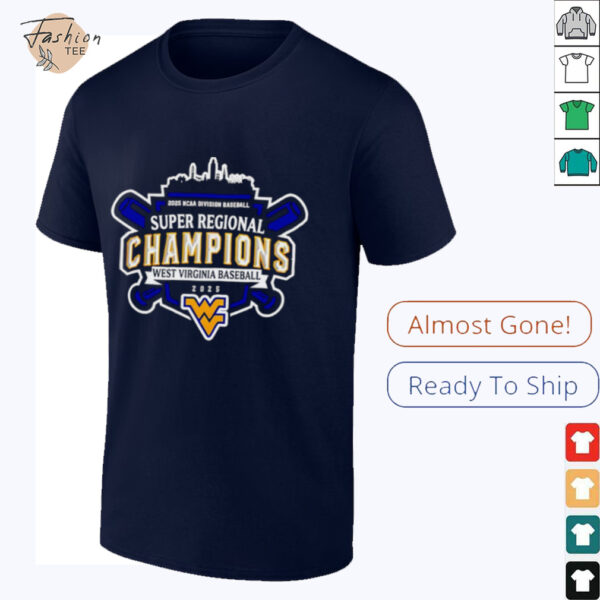 West Virginia Mountaineers 2025 NCAA D1 Super Regionals Champions logo shirt